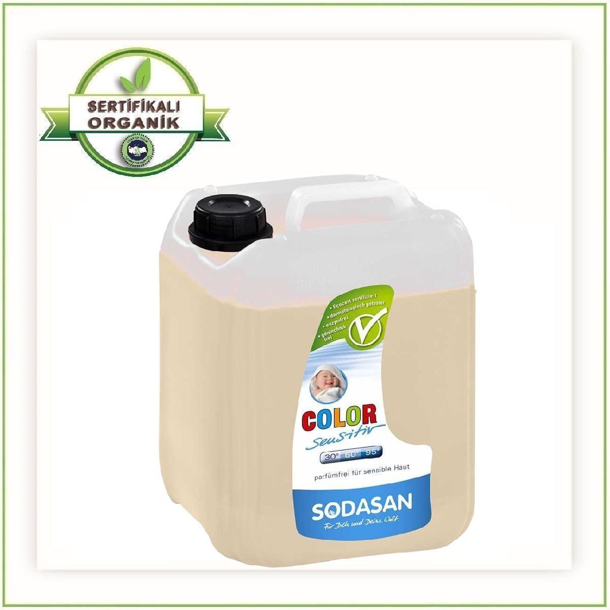 Sodasan Organik Sıvı Çamaşır Bebek Deterjanı 5 Lt