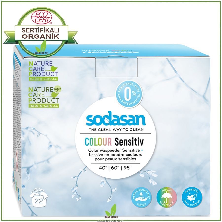 Sodasan Organik Toz Çamaşır Deterjanı Bebek çamaşırları için 1,2 kg