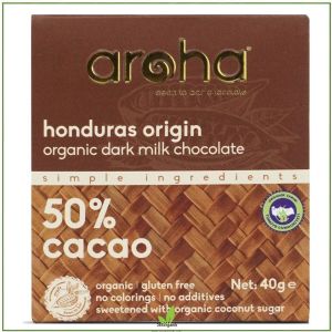 Aroha Organik Sütlü Çikolata -  %50 Kakao -  40 Gr