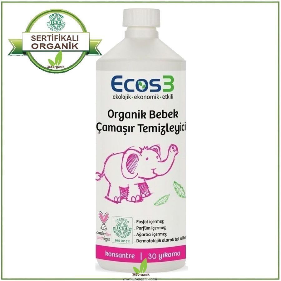 ECOS3 Organik Bebek Temizlik Seti Çamaşır Yıkama